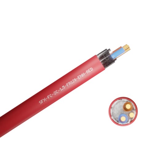 SFX FR120 Enhanced Fire Alarm Cable 1.5mm 300/500V 100m |  SFXFC-2C-1.5-FR120-ENH-RED-100 &  SFXFC-4C-1.5-FR120-ENH-RED-100